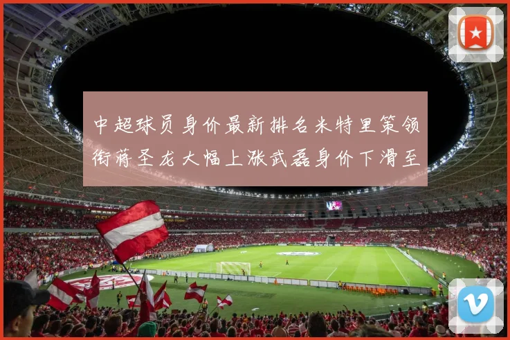 中超球员身价最新排名米特里策领衔蒋圣龙大幅上涨武磊身价下滑至50万